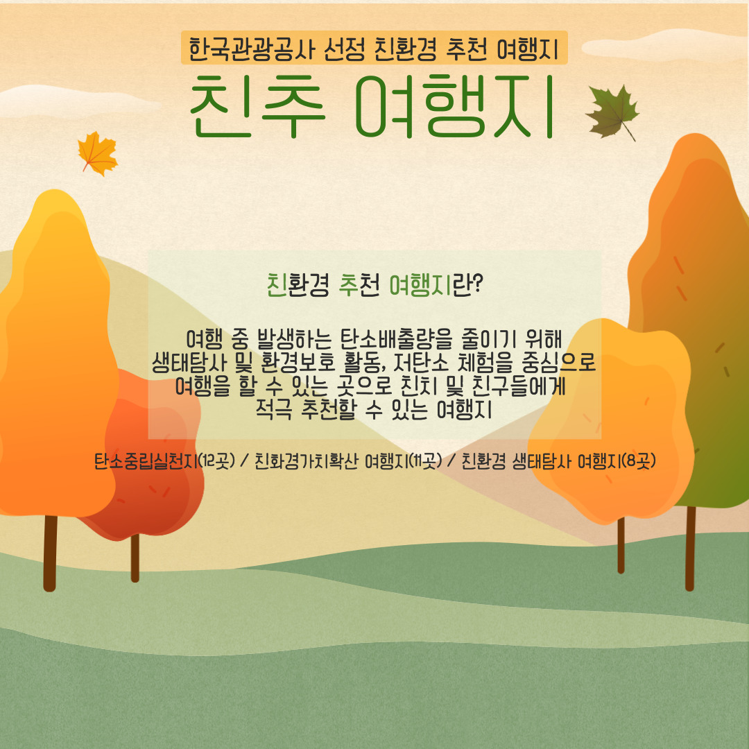 친환경 추천 여행지 스탬프 챌린지
